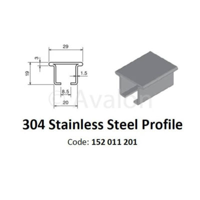 304 Stainless Steel Support   10ft Length