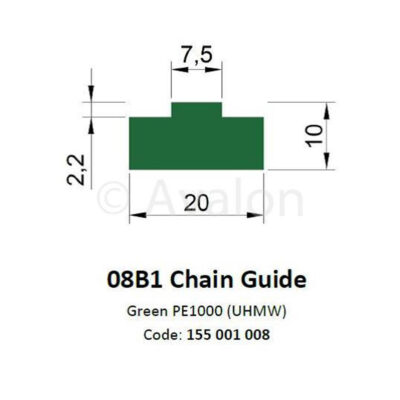 08B1 Chain Guide   2m Length